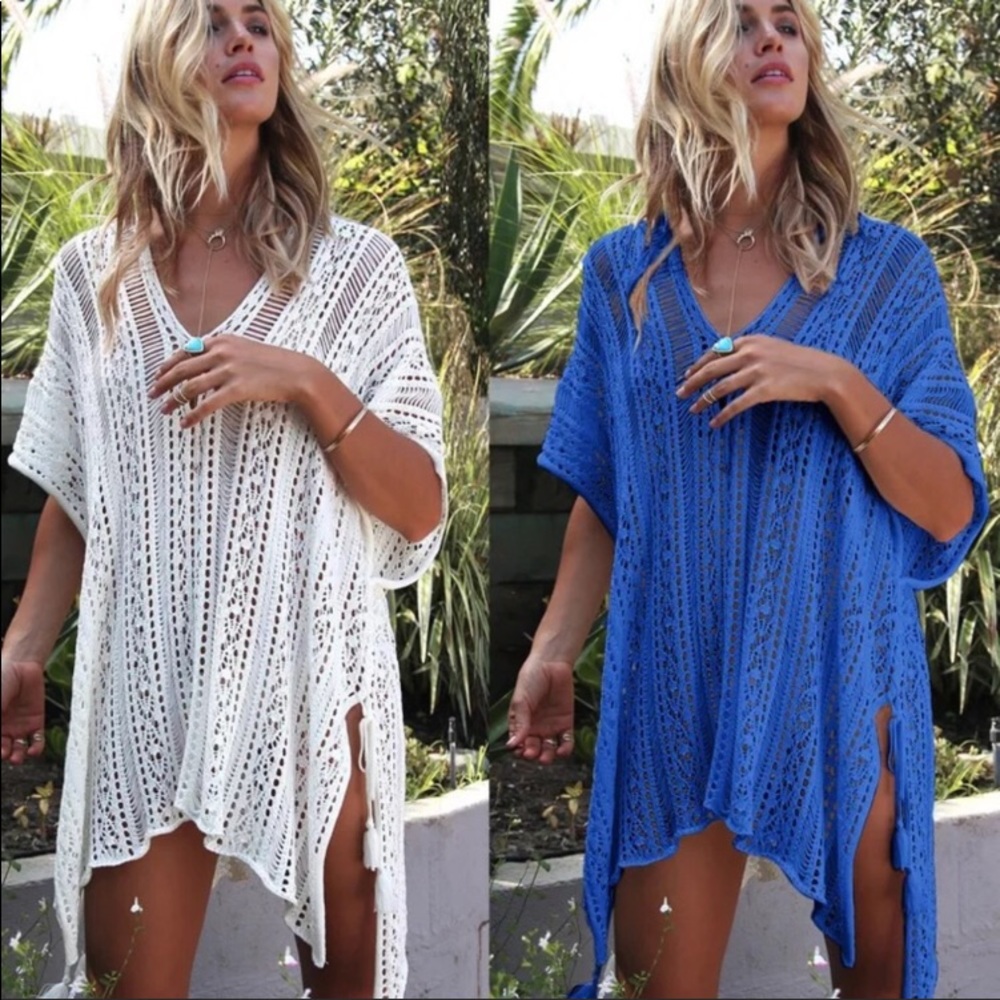 White beach coverups - Picture 2 of 2